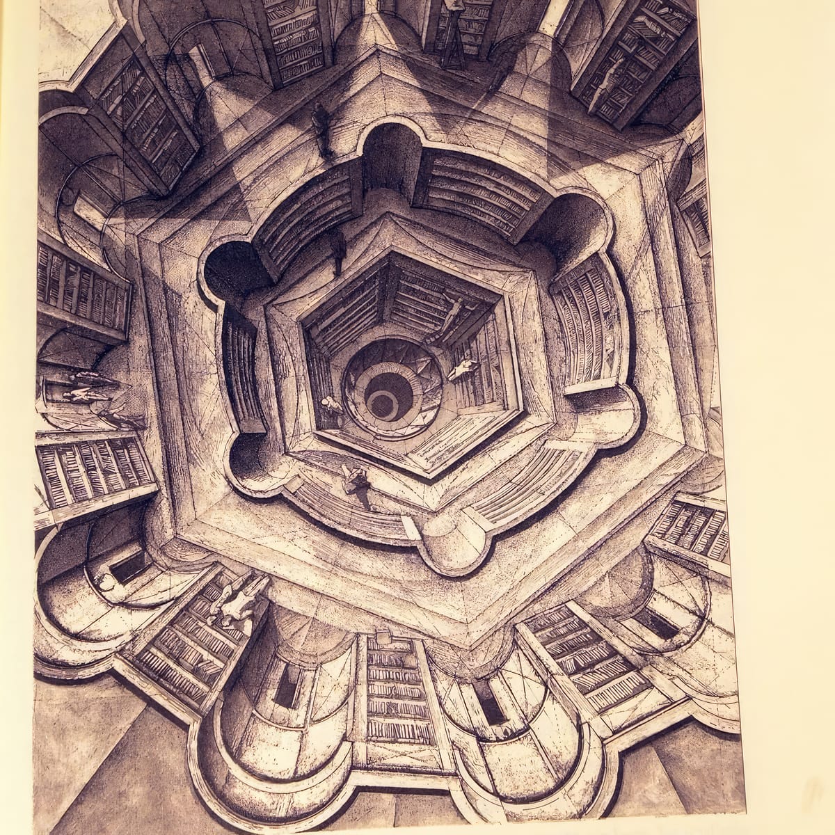 A bird's eye view of the Library of Babel